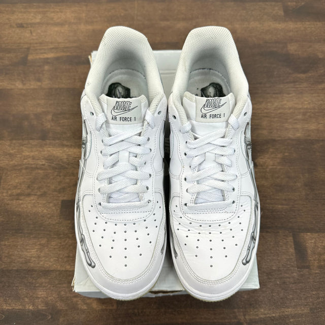 White Skeleton Nike Air Force 1 (USED)