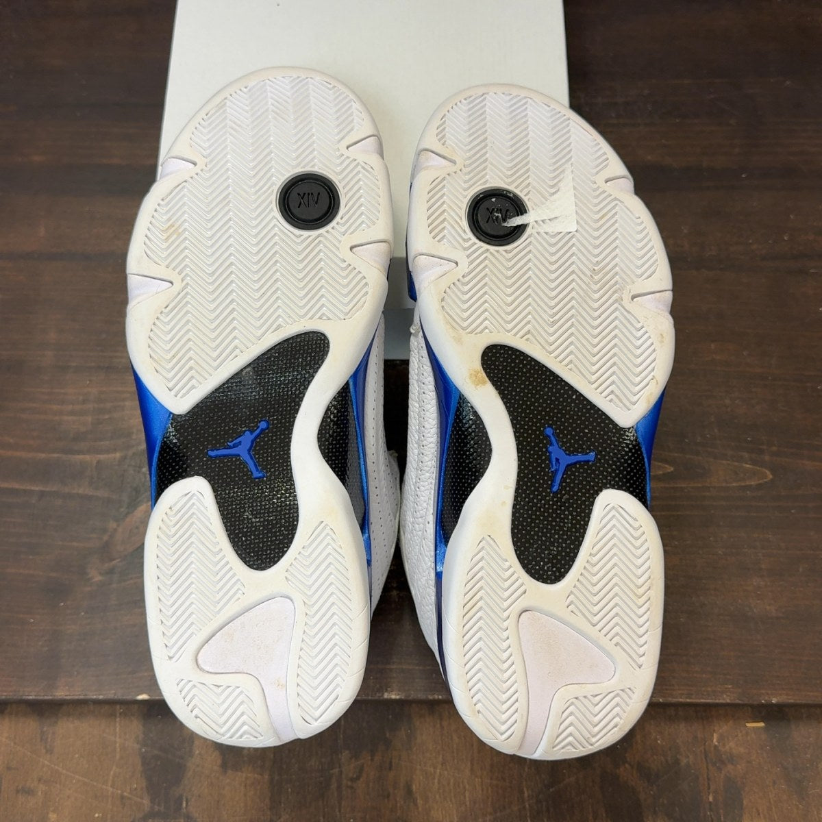 Jordan 14 Retro White Hyper Royal Size 13 (Pre-Owned) - Image 8