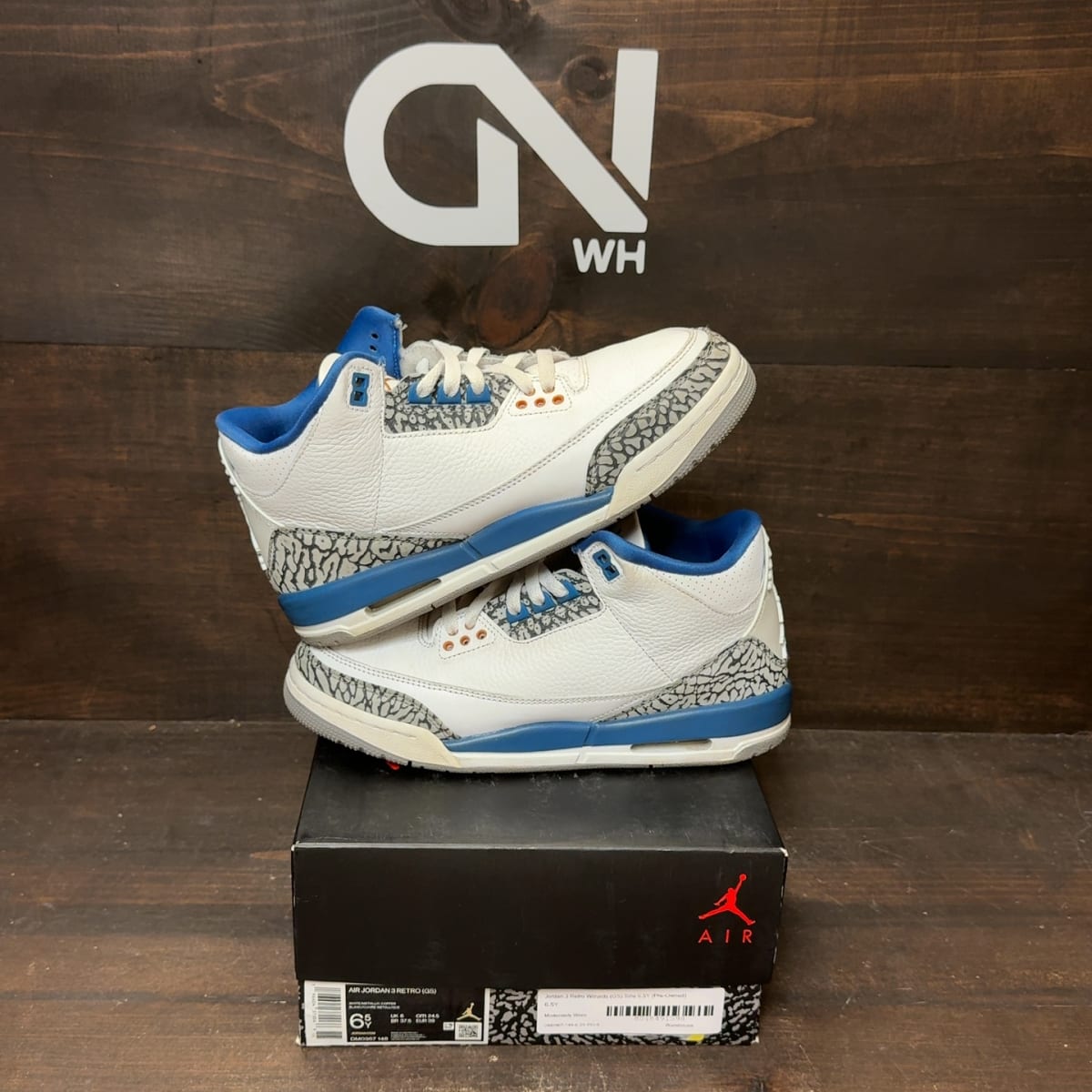 Jordan 3 Retro Wizards (GS) Size 6.5Y (Pre-Owned) - front