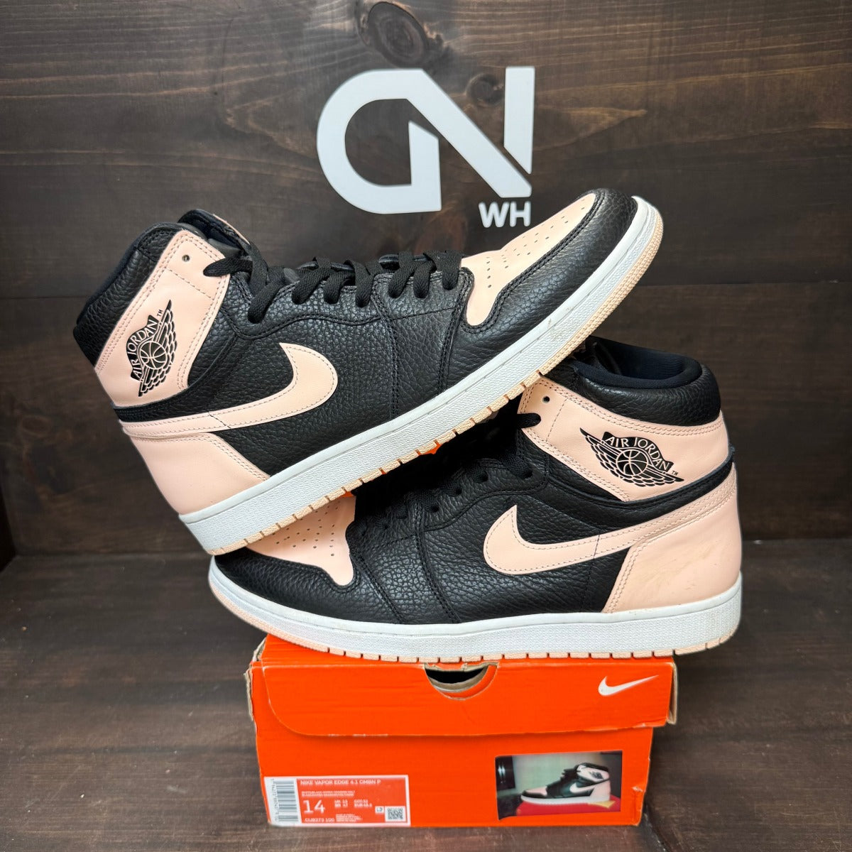 Jordan 1 Retro High Black Crimson Tint Size 11 (Pre-Owned) - Image 1