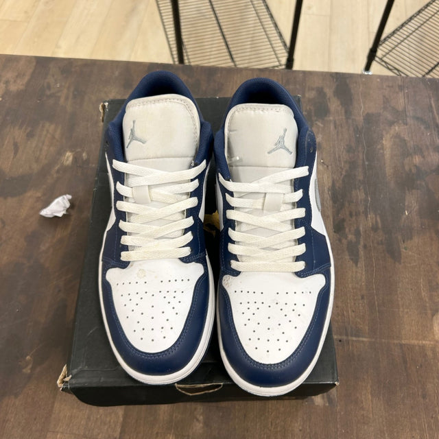Jordan 1 Low Wolf Grey Midnight Navy - Image 2