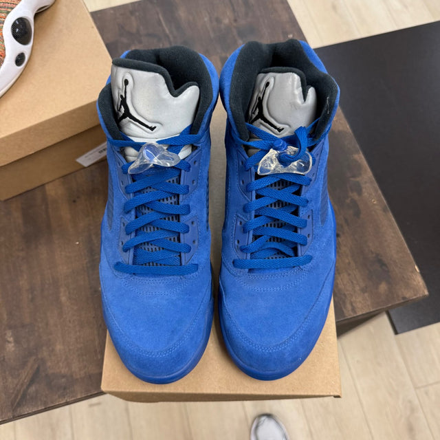 Jordan 5 Retro Blue Suede Size 12 (Pre-Owned) - Image 2
