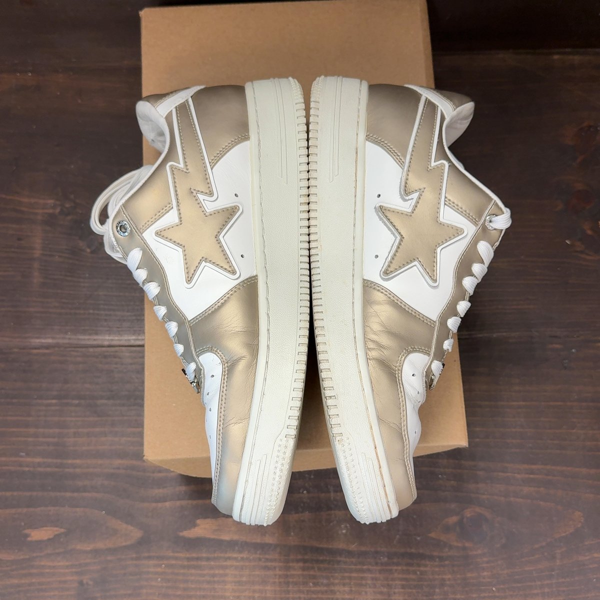 A Bathing Ape Sk8 Sta #4 Beige Size 10 (Pre-Owned) - aux