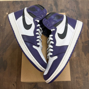 Jordan 1 Retro High Court Purple White Size 12 (Pre-Owned) - Image 1