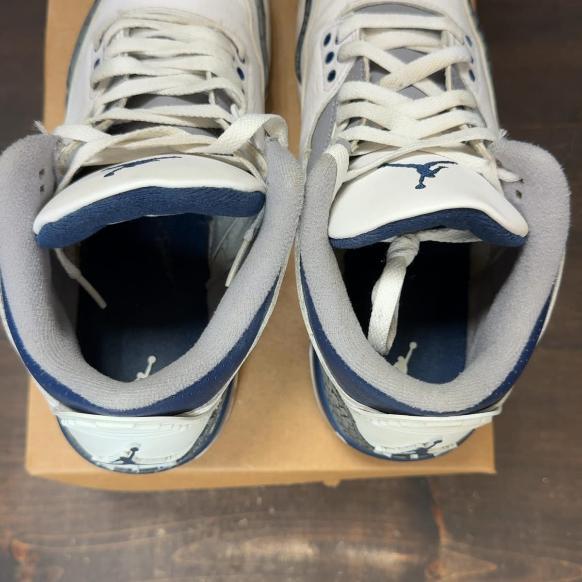 Jordan 3 Retro Midnight Navy (GS) Size 7Y (Pre-Owned) - aux