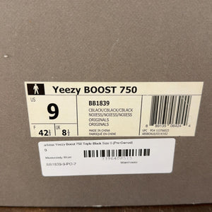 adidas Yeezy Boost 750 Triple Black - Image 9