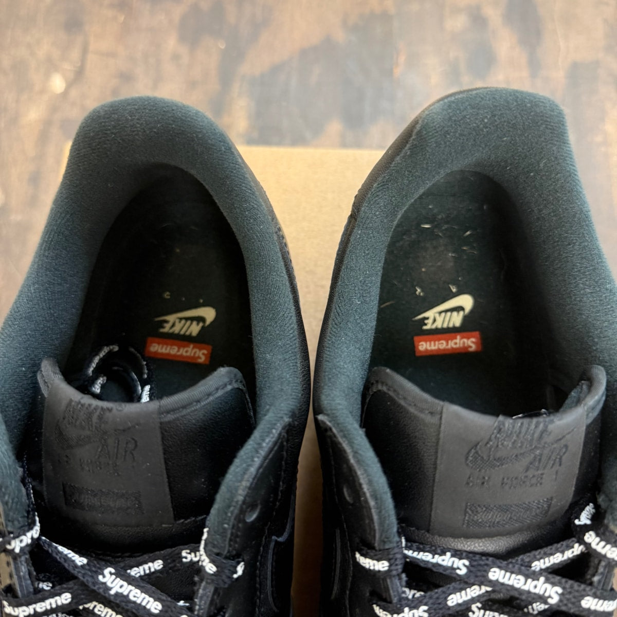 Nike Air Force 1 Low Supreme Black Size 12 (Pre-Owned) - Image 5
