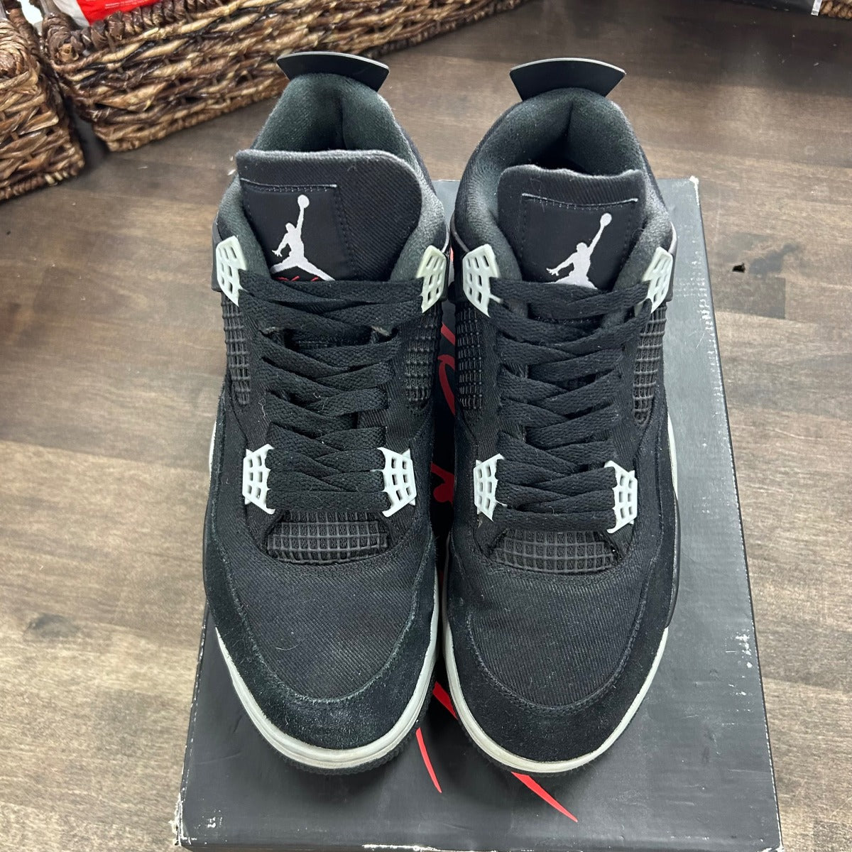 Jordan 4 Retro SE Black Canvas Size 10.5 (Pre-Owned) - Image 2