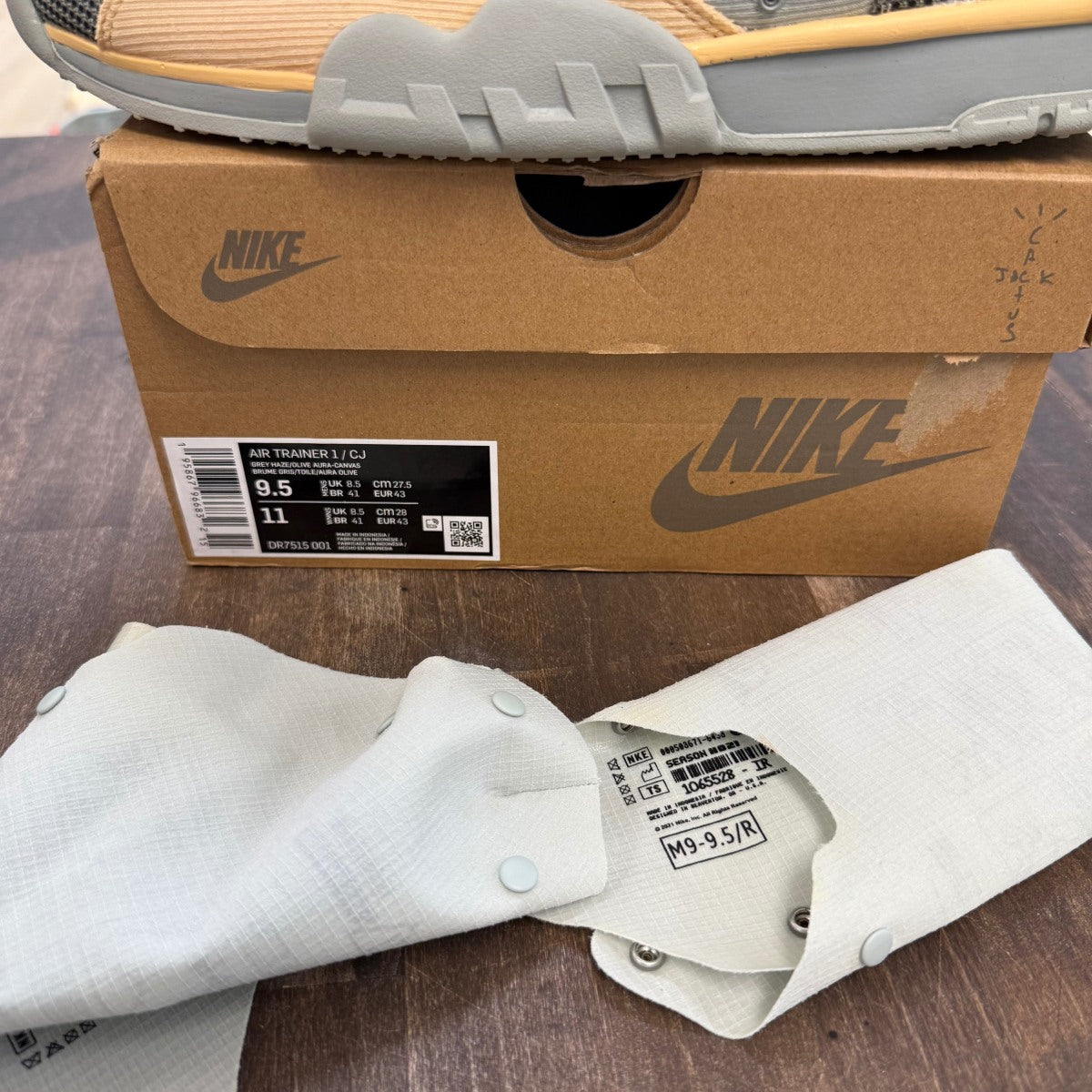 Nike Air Trainer 1 SP Travis Scott Grey Haze - Image 6