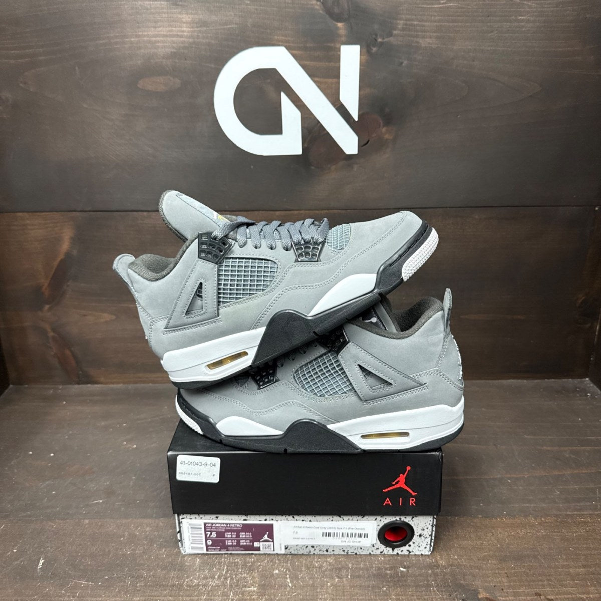 Jordan 4 Retro Cool Grey (2019) Size 7.5 (Pre-Owned) - front