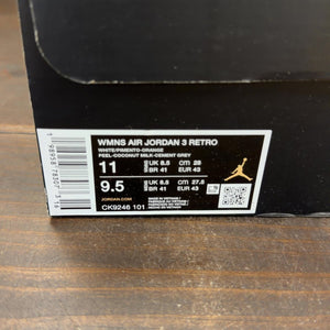 Jordan 3 Retro Orange Citrus (Women's) Size 11W (Pre-Owned) - aux
