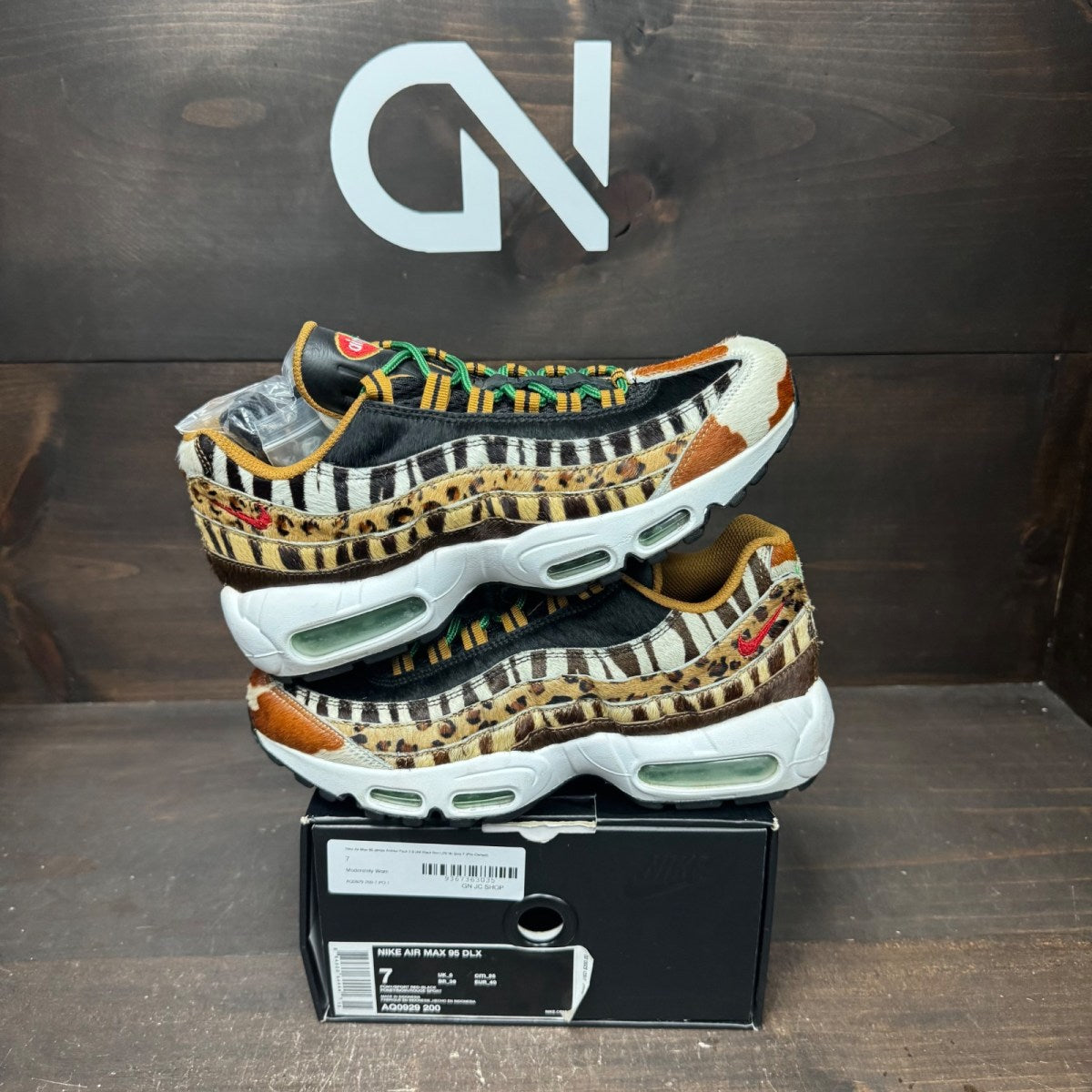 Nike Air Max 95 atmos Animal Pack 2.0 (All Black Box) (2018) Size 7 (Pre-Owned) - front