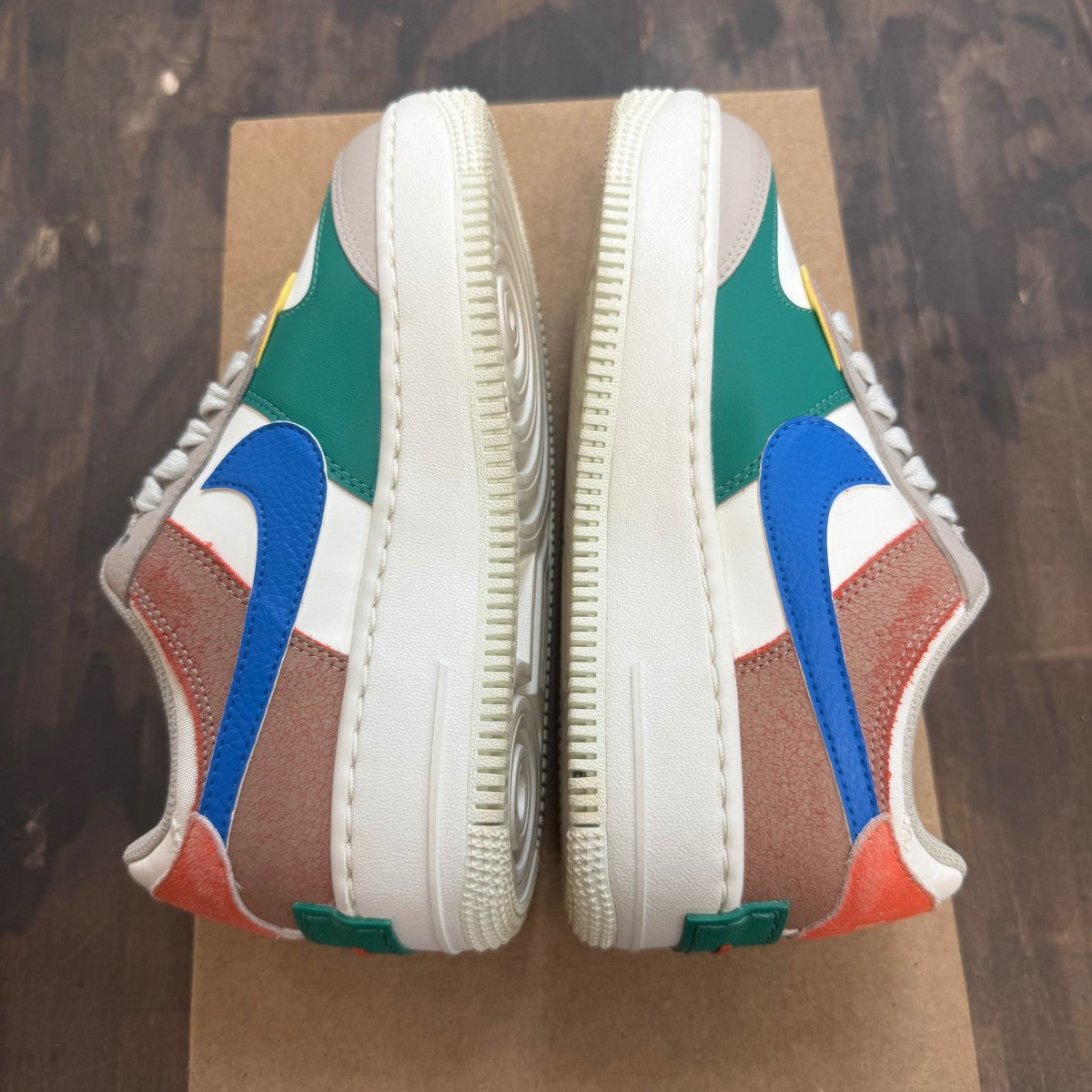 Nike Air Force 1 Low Shadow Sail Signal Blue Green (Women's) Size 5.5W (Pre-Owned) - Image 4