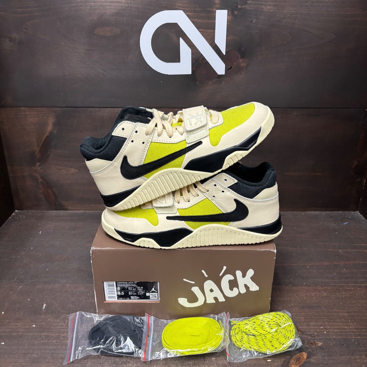 Jordan Jumpman Jack TR Travis Scott Bright Cactus Size 8 (Pre-Owned) - front