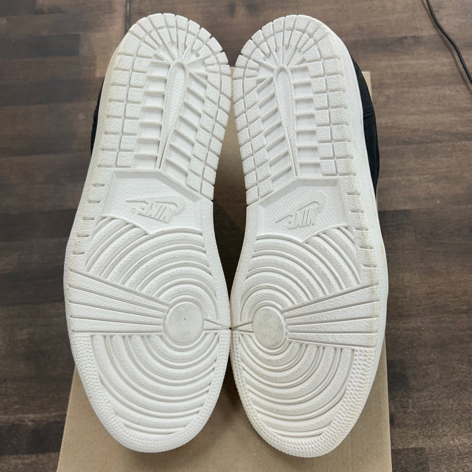 Swooshles Black Jordan 1 Retro Low (USED, No Box)