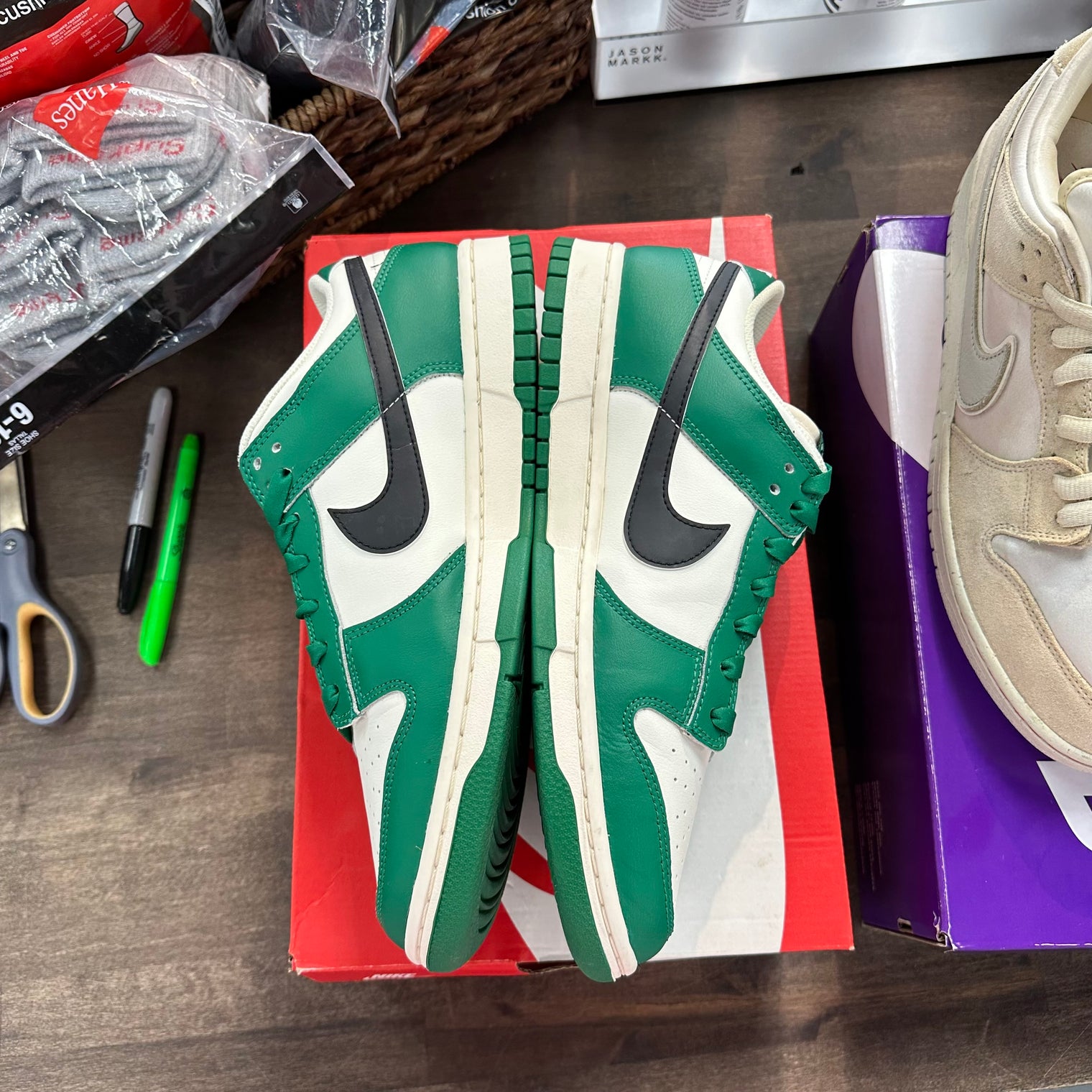Lottery Pack Malachite Green Dunk Low (Lightly Worn)