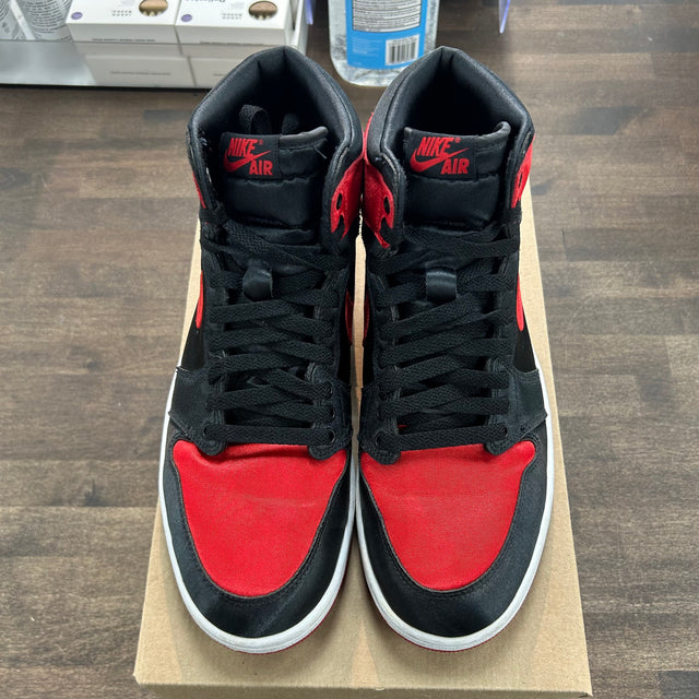 Satin Bred Jordan 1 High (W) (Used, No Box)