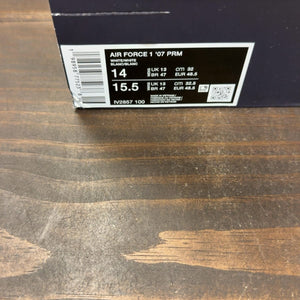 Nike Air Force 1 Low '07 Premium White Patent Size 14 (Pre-Owned) - aux