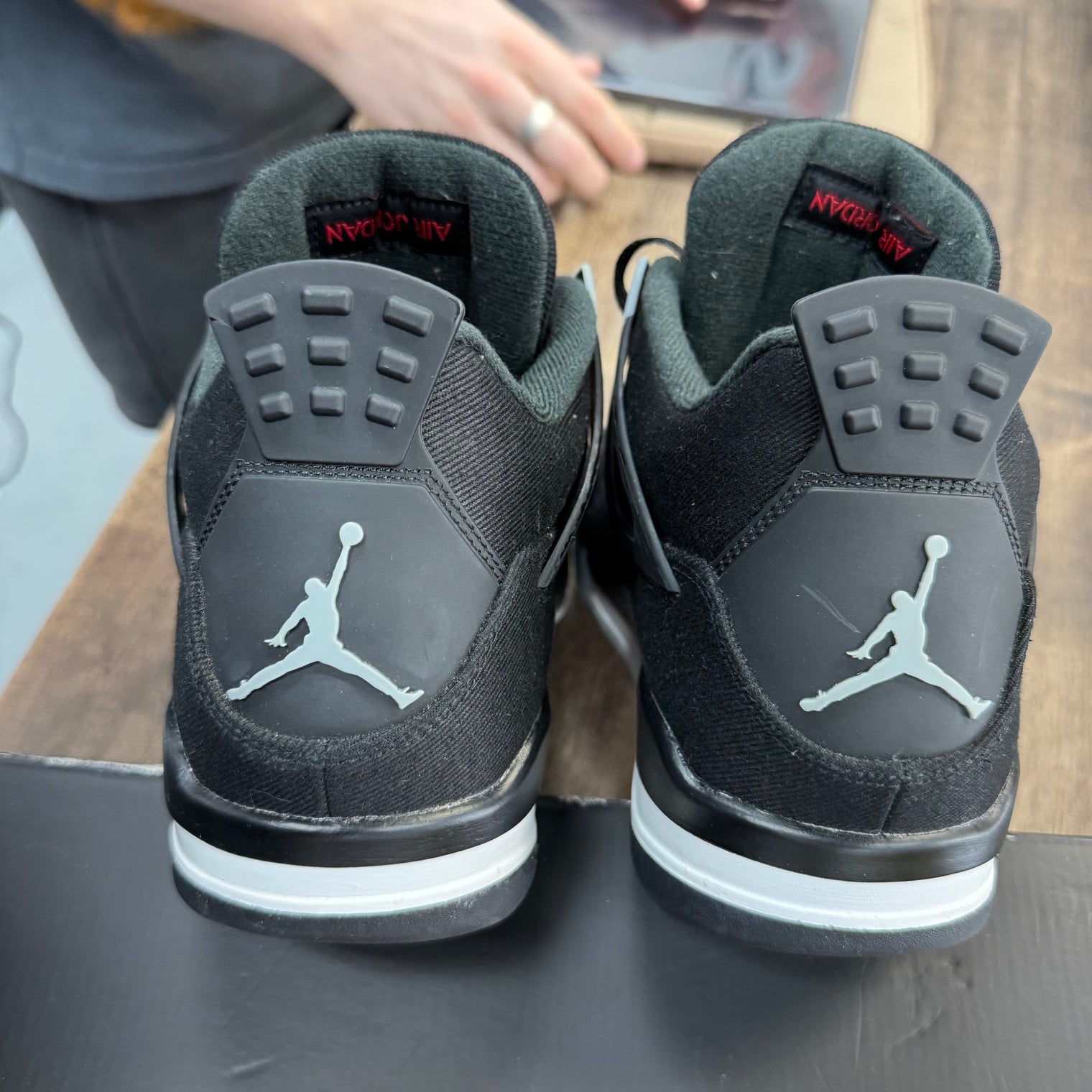 Black Canvas Jordan 4 Retro (USED)