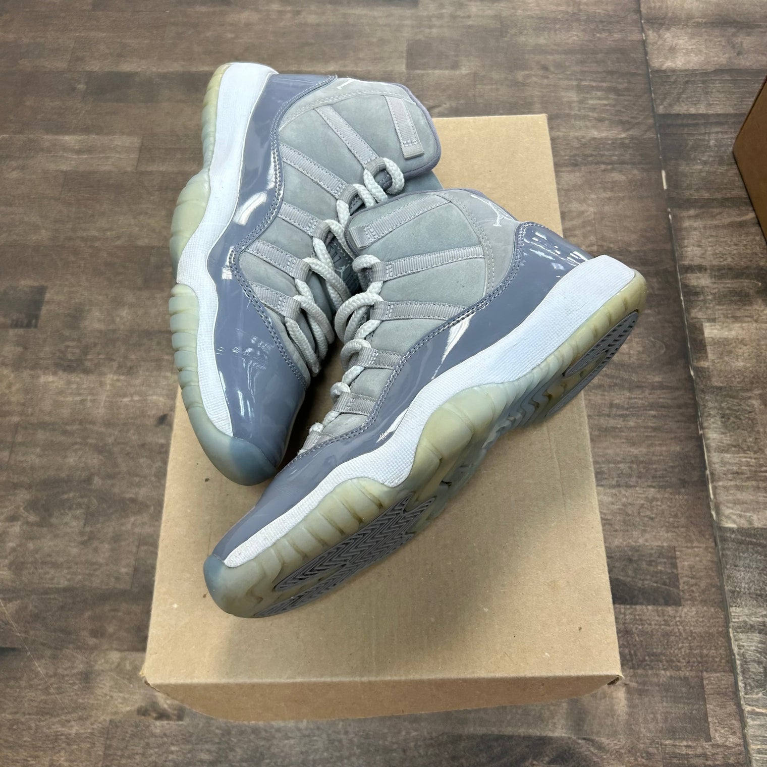 Jordan 11 Retro Cool Grey (GS) (2021) (US 5.5Y) (USED, No Box)