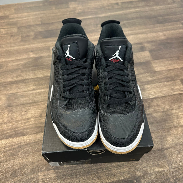 (GS) Laser Black Gum Jordan 4 (USED)