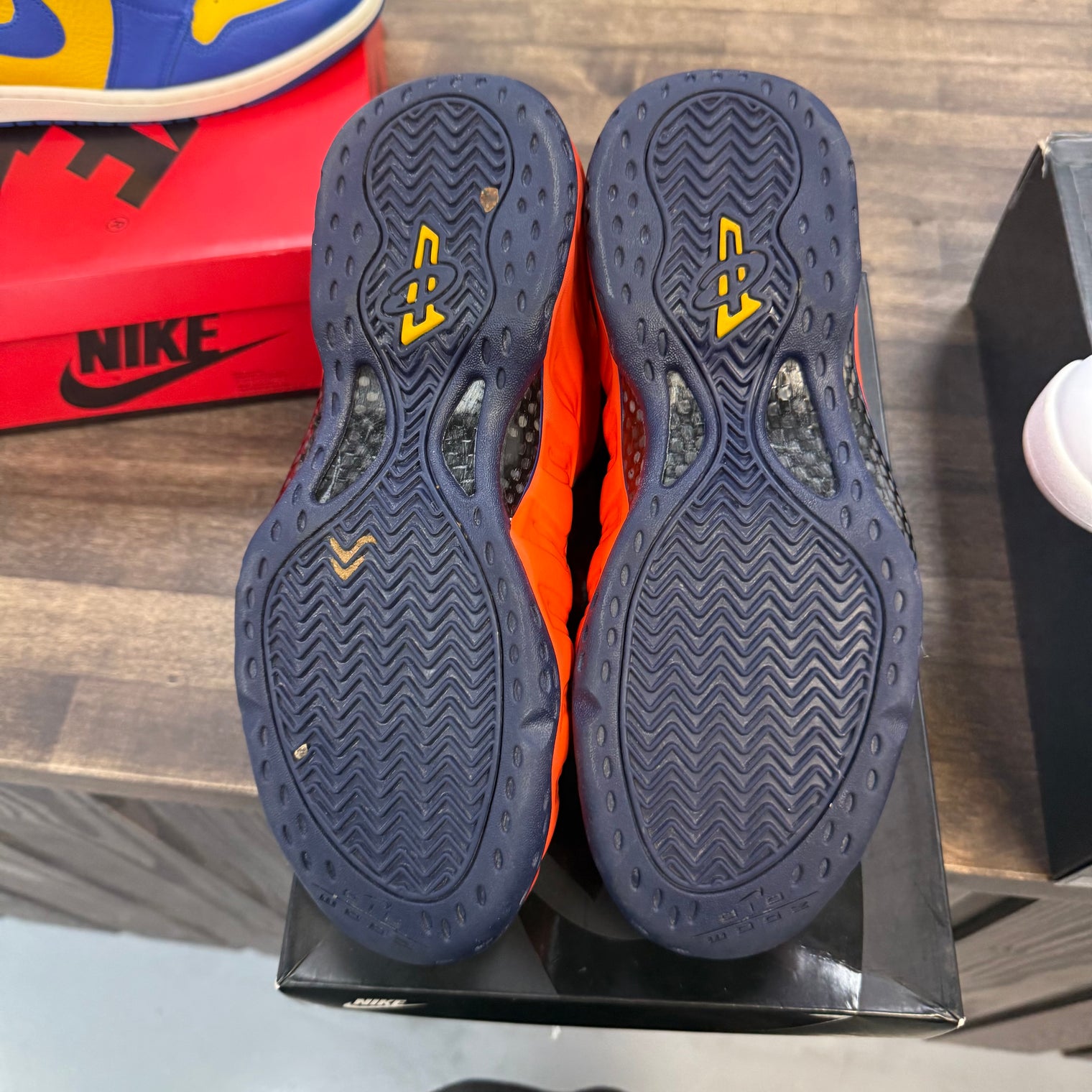 Blue Void Rugged Orange Air Foamposite One (Used)