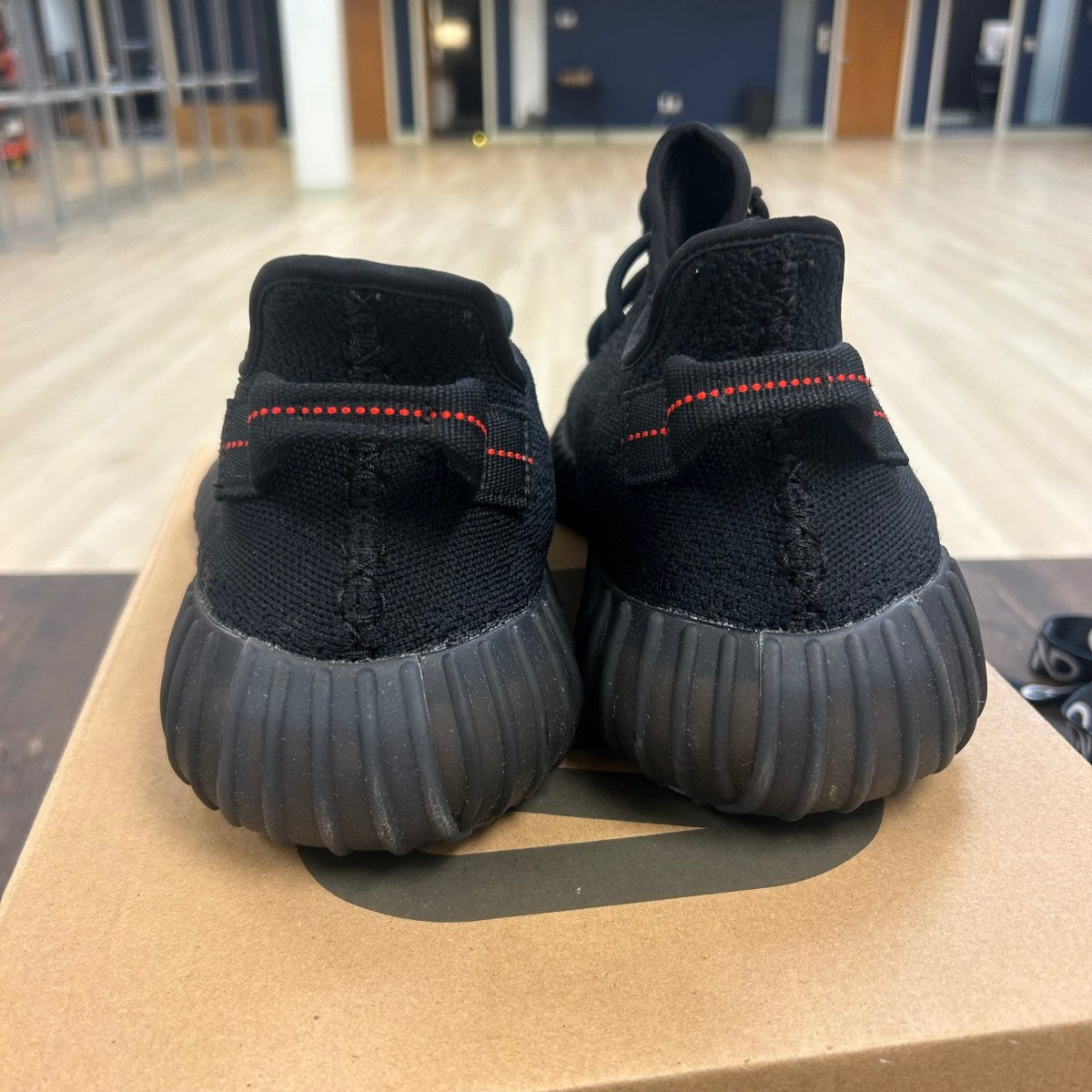 adidas Yeezy Boost 350 V2 Black Red - Image 4