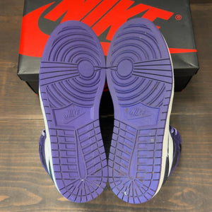 Jordan 1 Retro High Court Purple White Size 9 (Pre-Owned) - aux