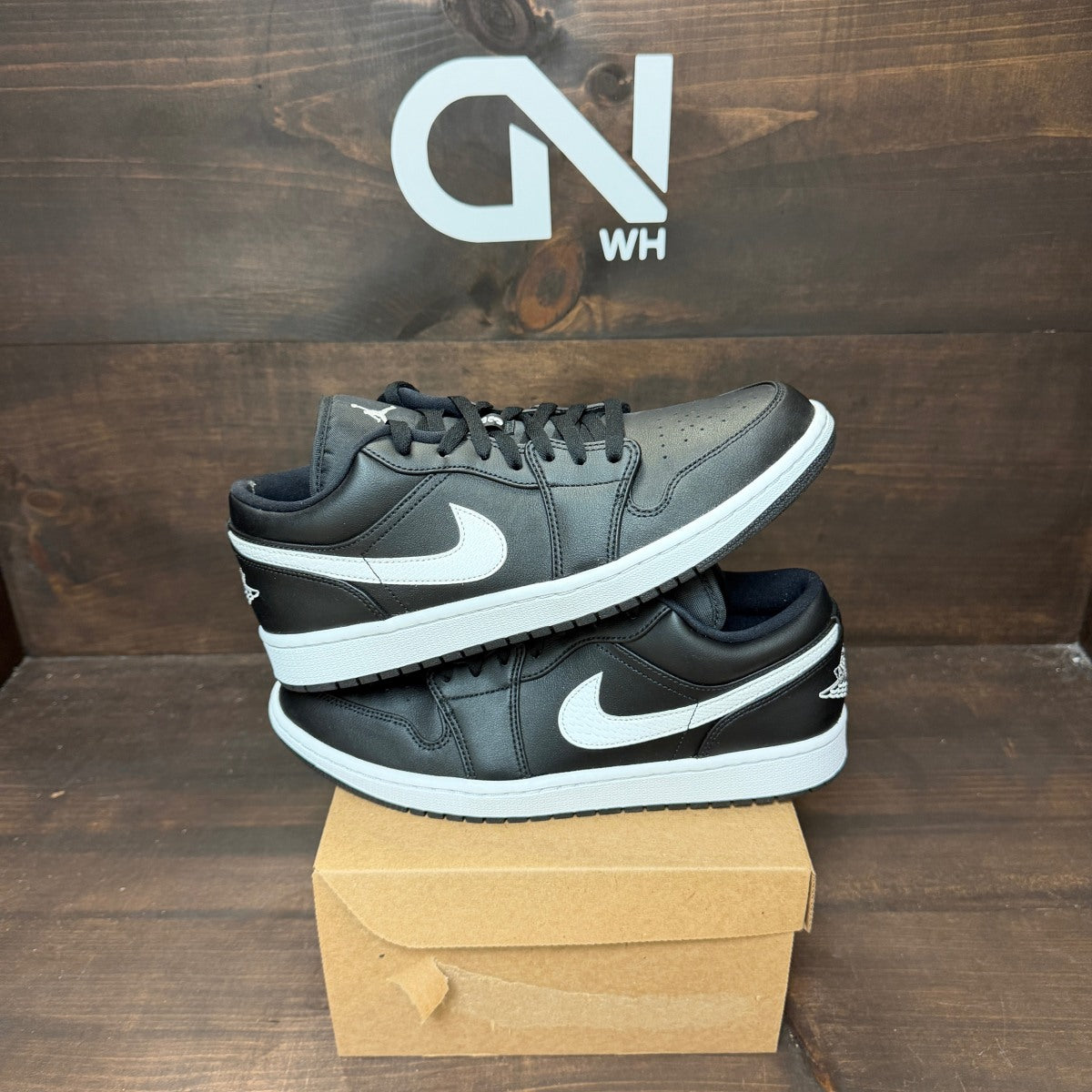 Jordan 1 Low Black White (2022) (Women's) Size 12W (Pre-Owned) - Image 1