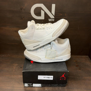Jordan 3 Retro Pure White (2018) Size 13 (Pre-Owned) - front