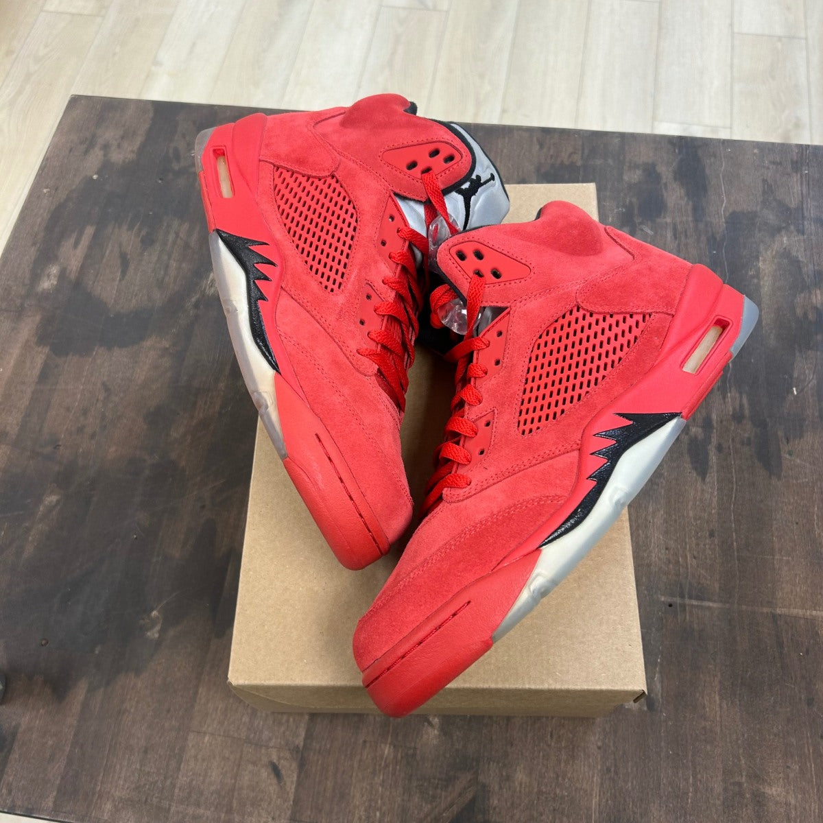 Jordan 5 Retro Red Suede Size 12 (Pre-Owned) - Image 1