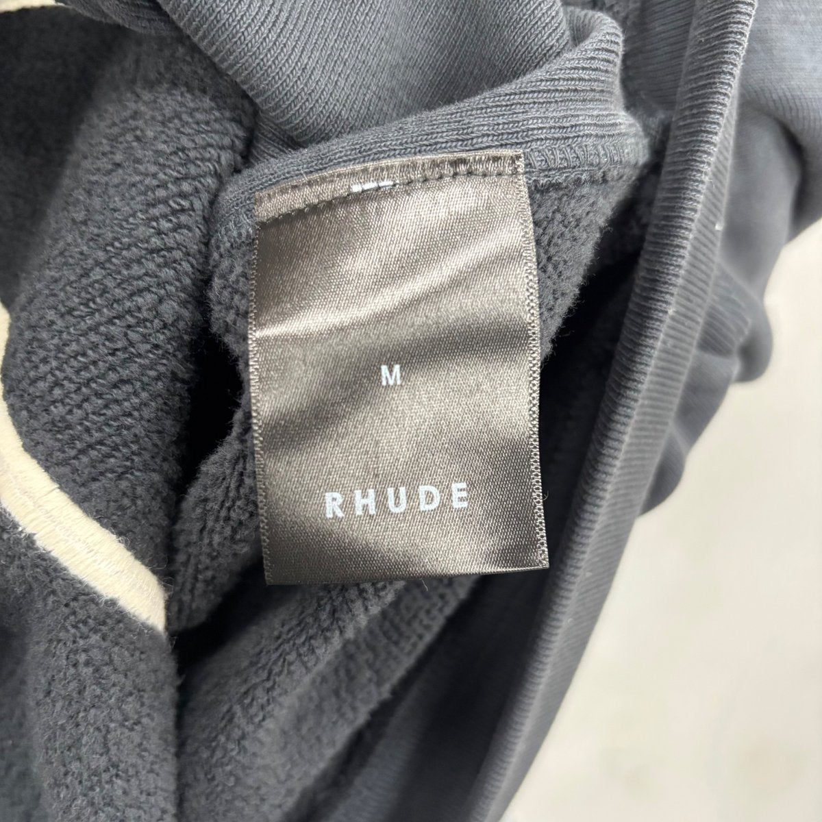Rhude Panel Crewneck "Black: Size Medium (Pre-Owned) - tag