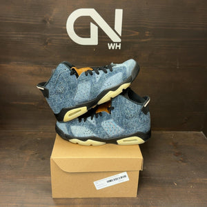 Jordan 6 Retro Washed Denim (GS) Size 6.5Y (Pre-Owned) - Image 1