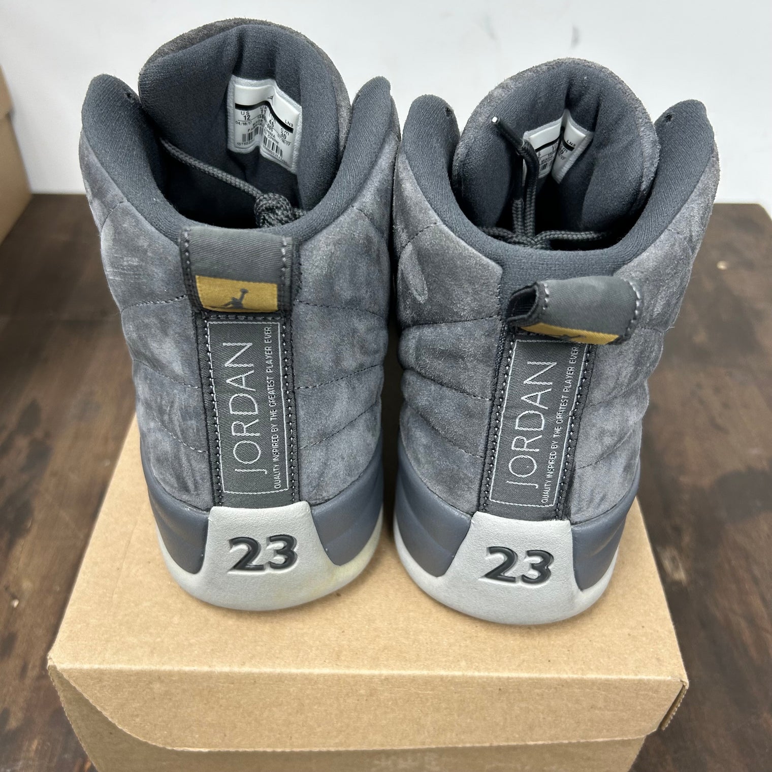 Dark Grey Jordan 12 (Used, No Box)