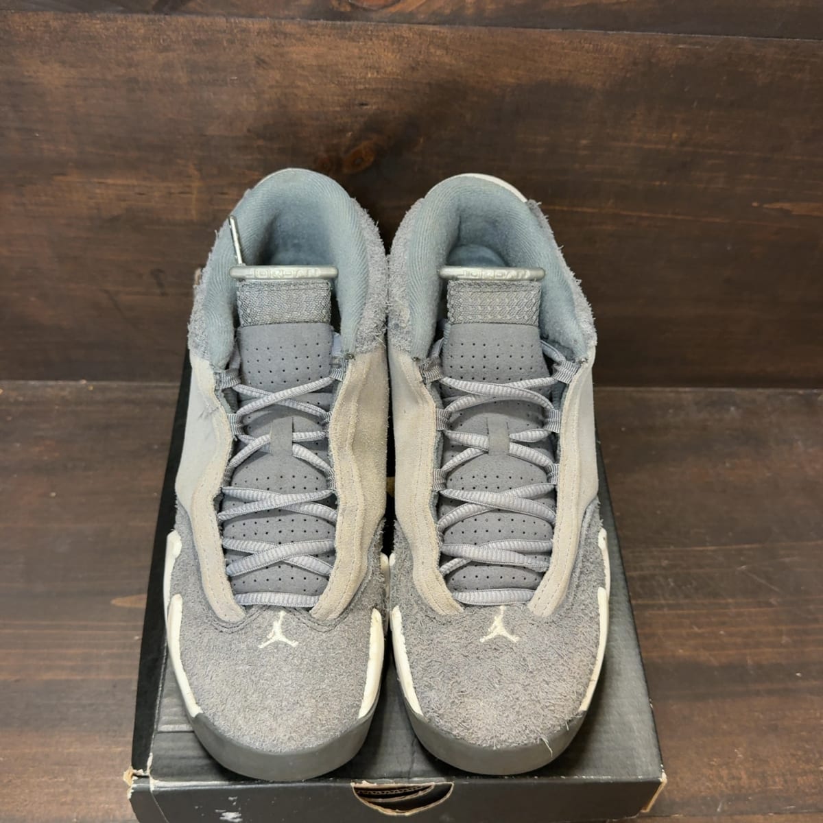 Jordan 14 Retro Flint Grey (GS) Size 6.5Y (Pre-Owned) - tag