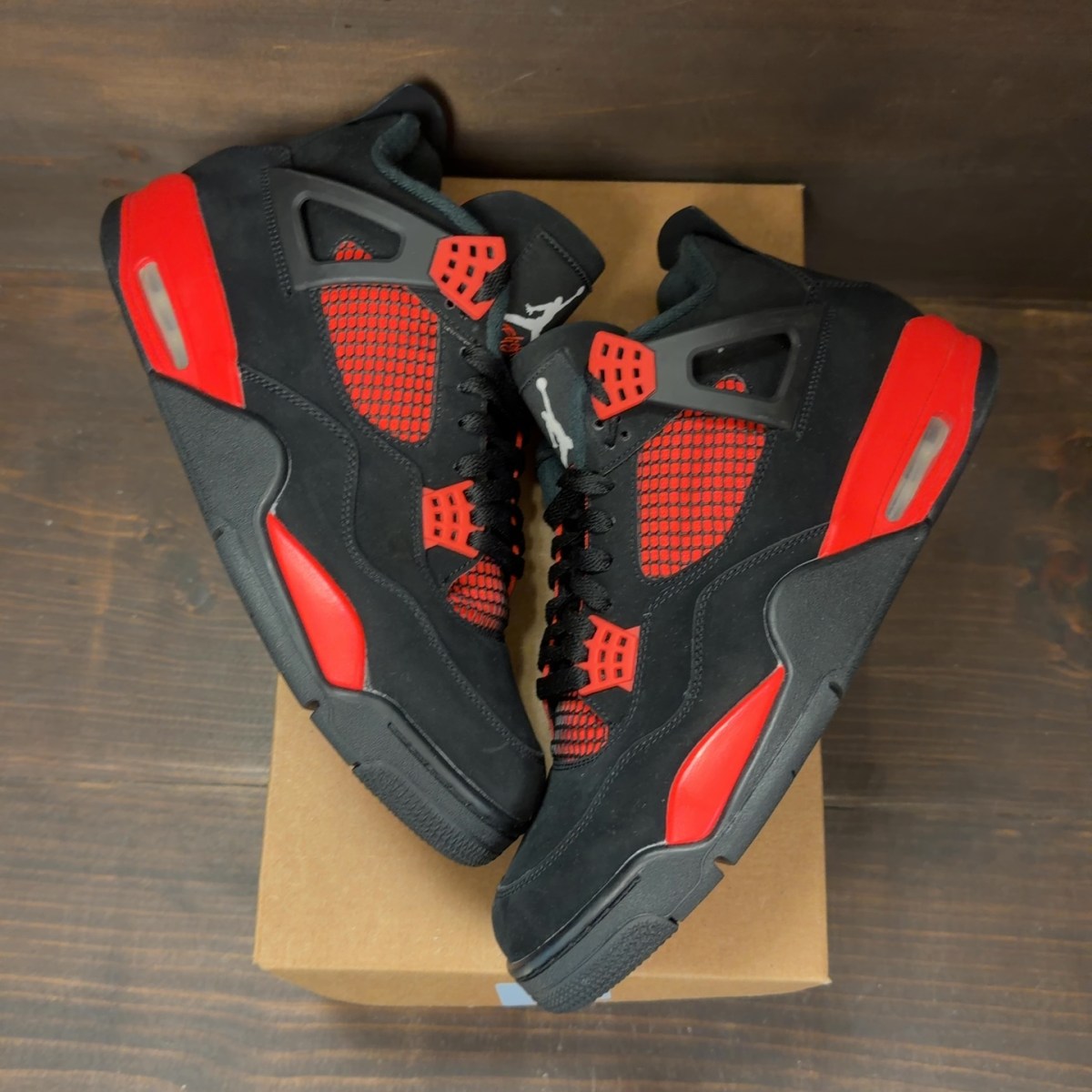 Jordan 4 Retro Red Thunder Size 12 (Pre-Owned) - Image 2