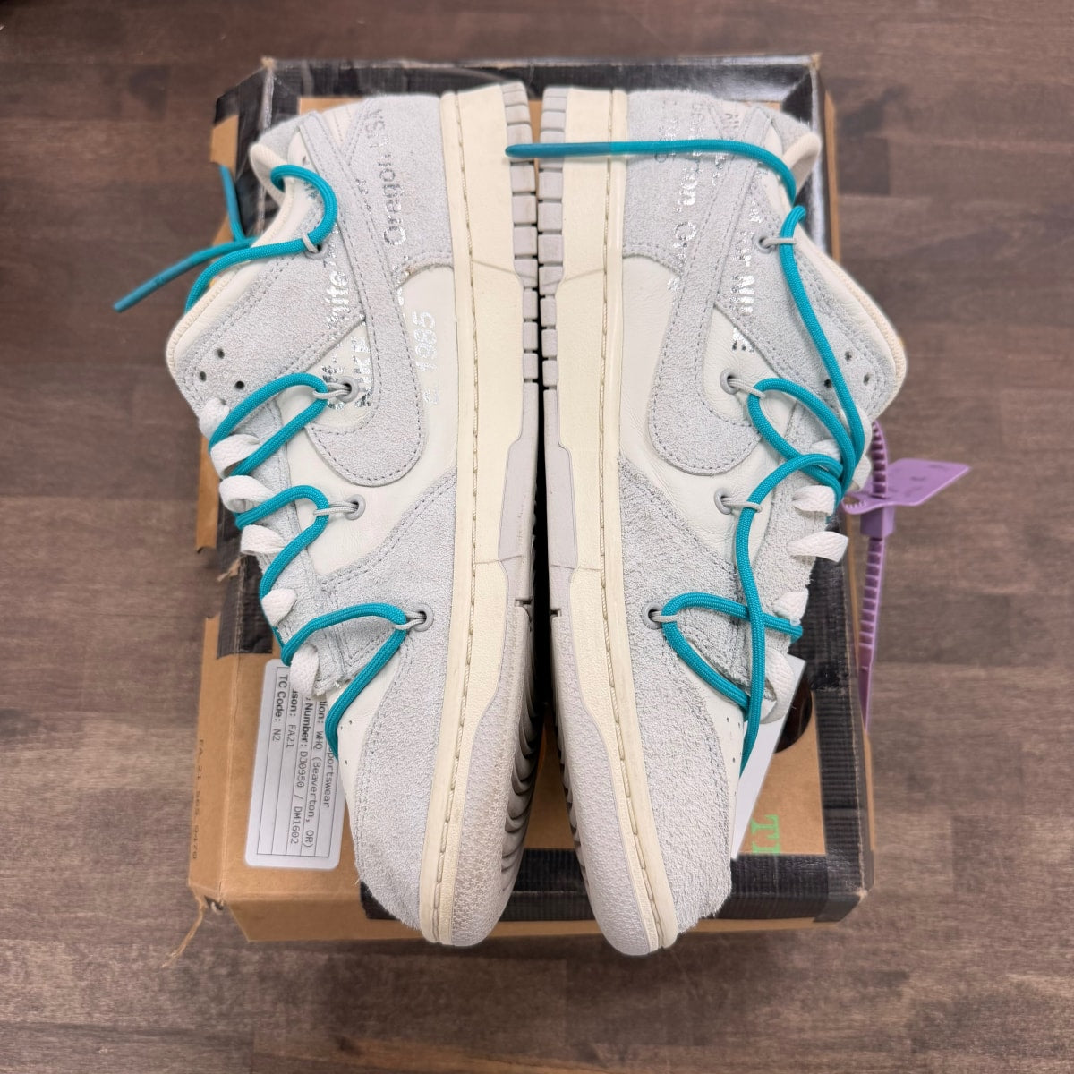 Nike Dunk Low Off-White Lot 36 - Image 3