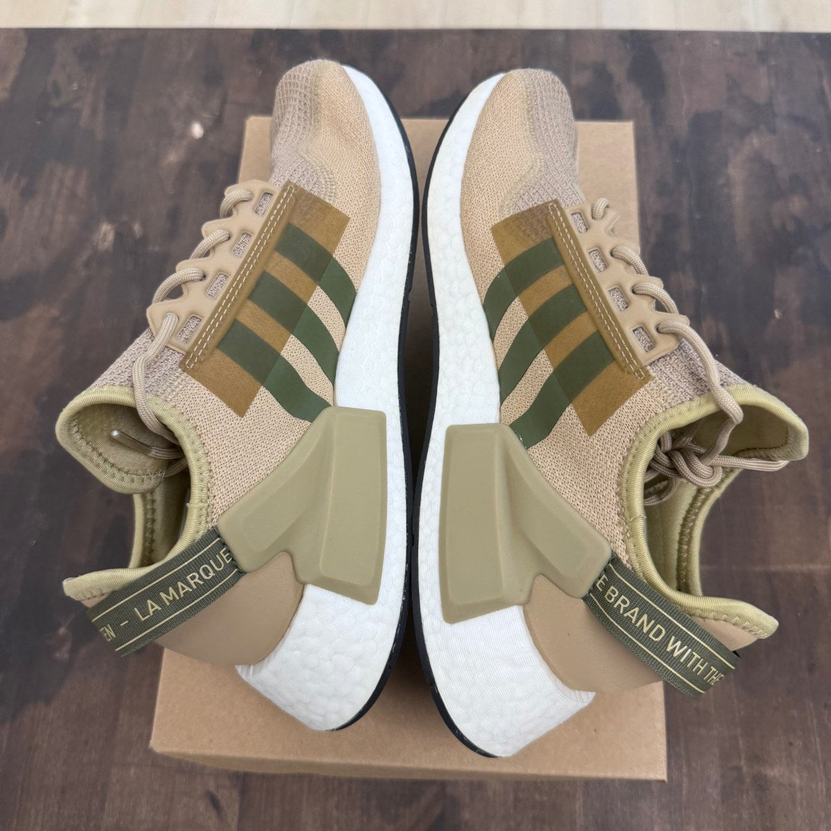 adidas NMD R1 V2 Beige Tone Focus Olive Size 8.5 (Pre-Owned) - Image 3