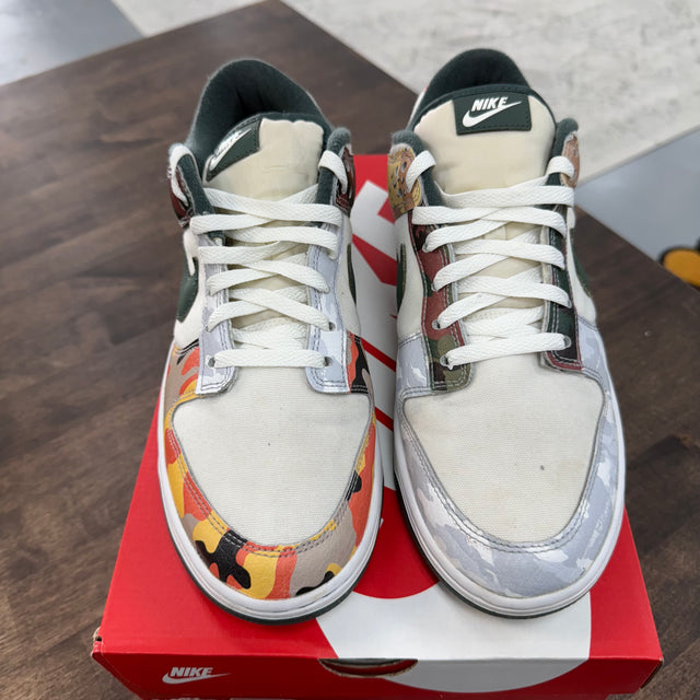 White Multi-Camo Dunk Low (USED)