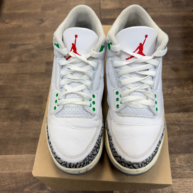 (W) Lucky Green Jordan 3 (USED,No Box)