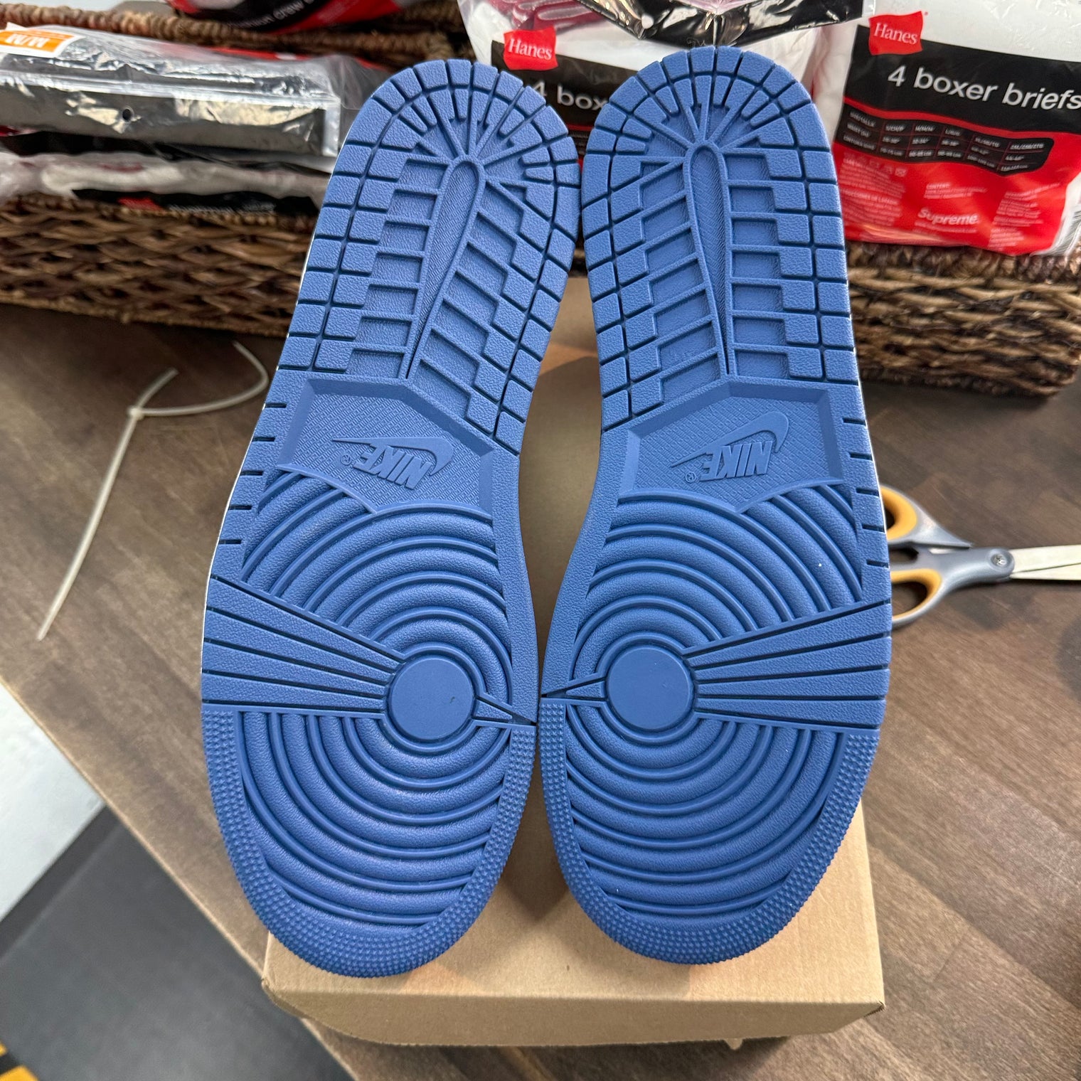 True Blue Jordan 1 Mid (USED, No Lid)