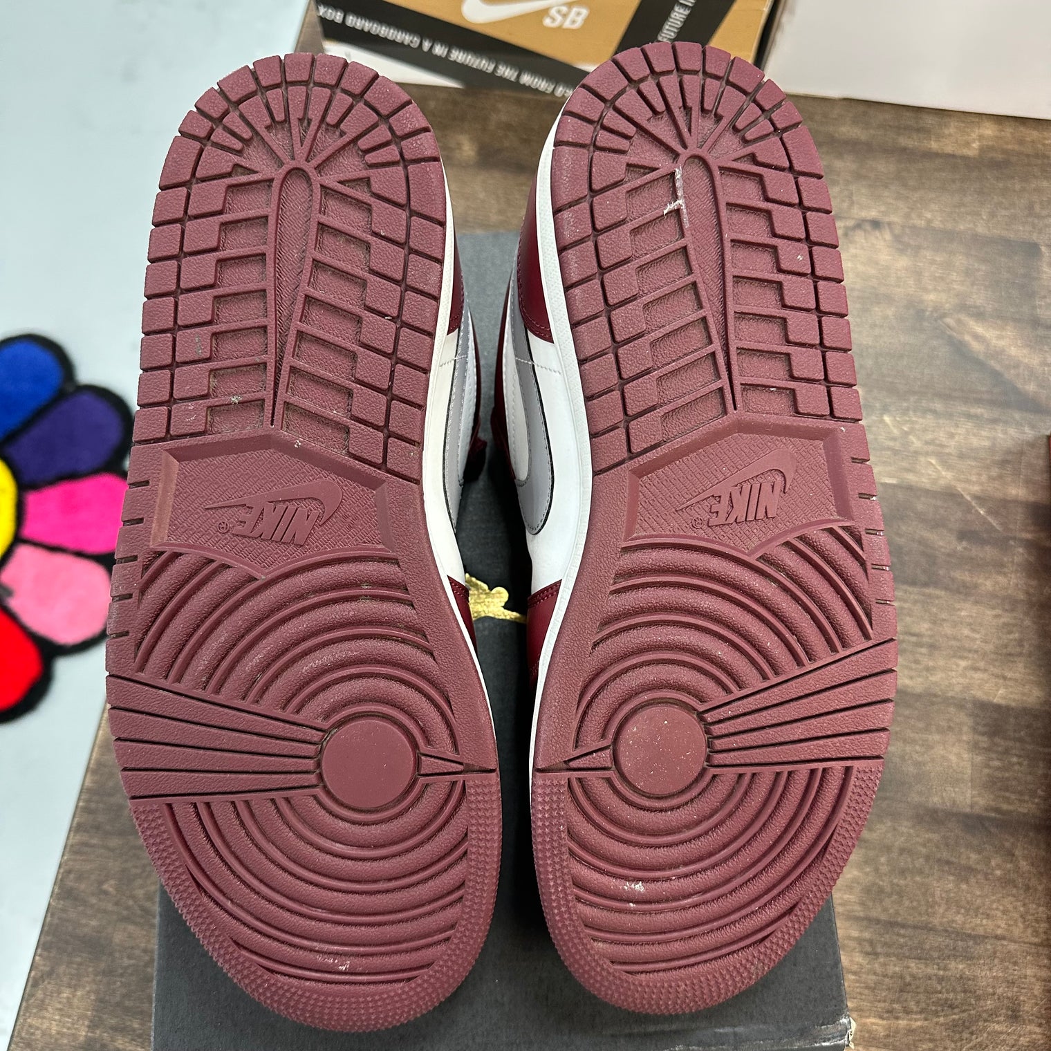 White Bordeaux Jordan 1 Low (USED)