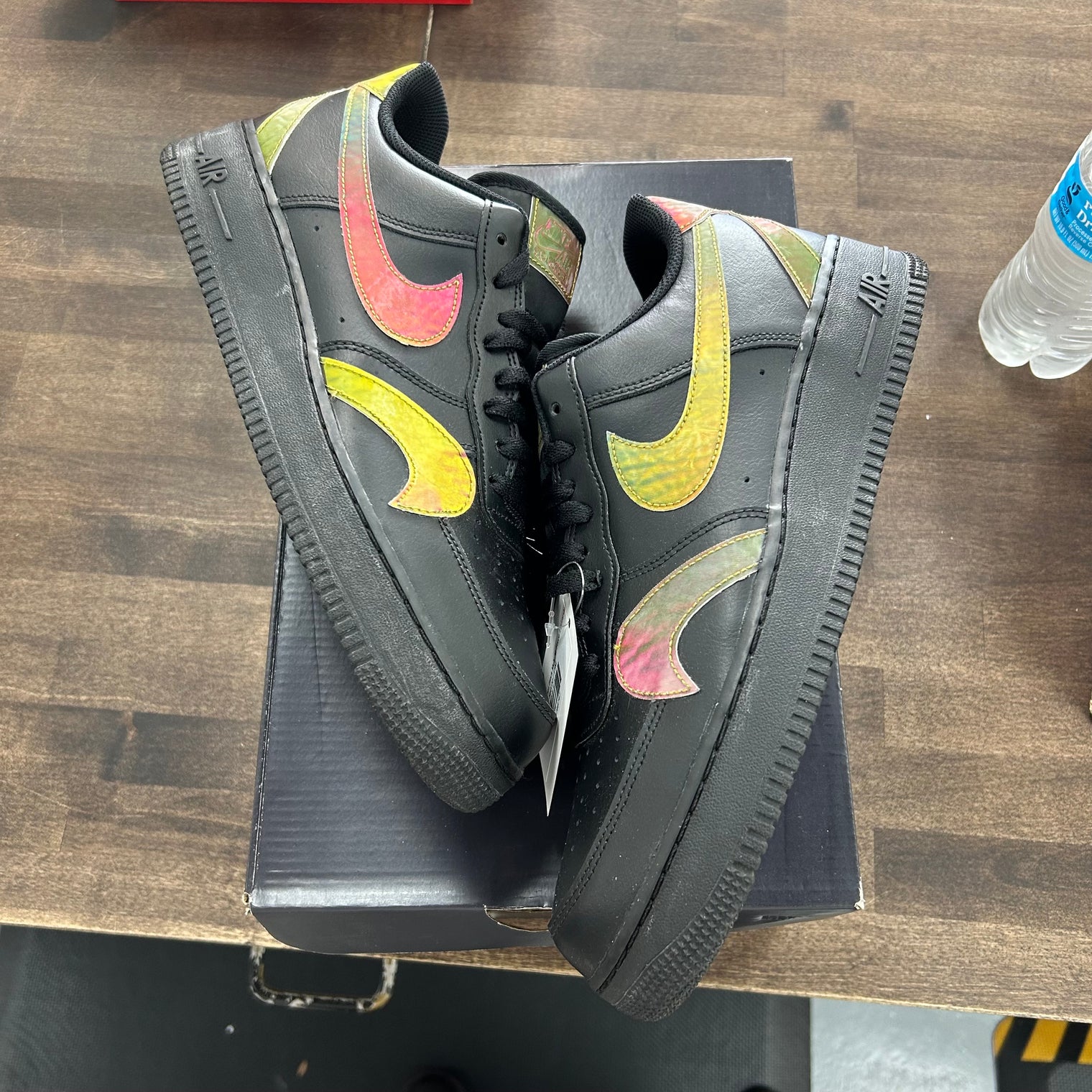Misplaced Swooshes Black Multi Air Force 1 (USED)