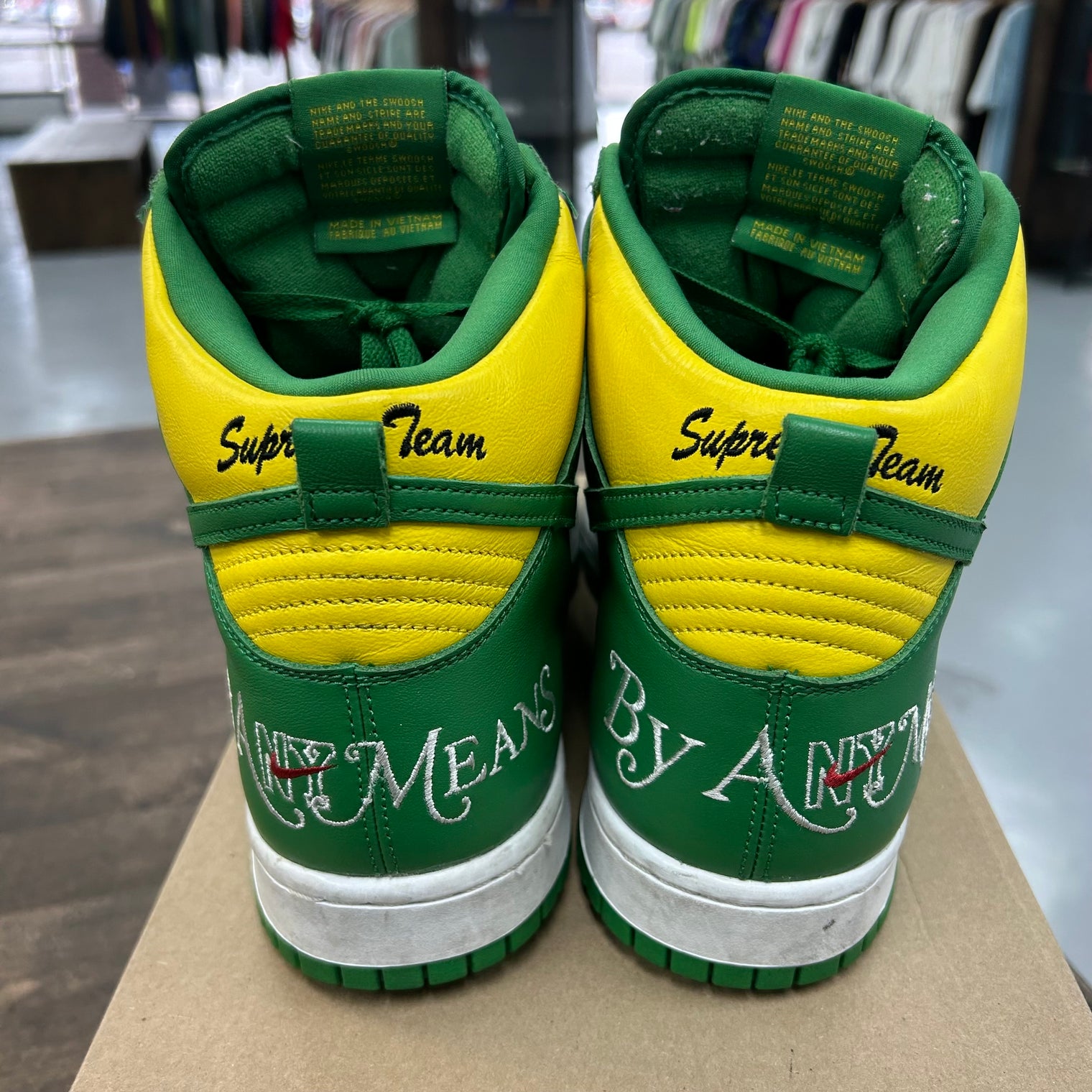 Supreme By Any Means Necessary Brazil Dunk High (USED, No box)