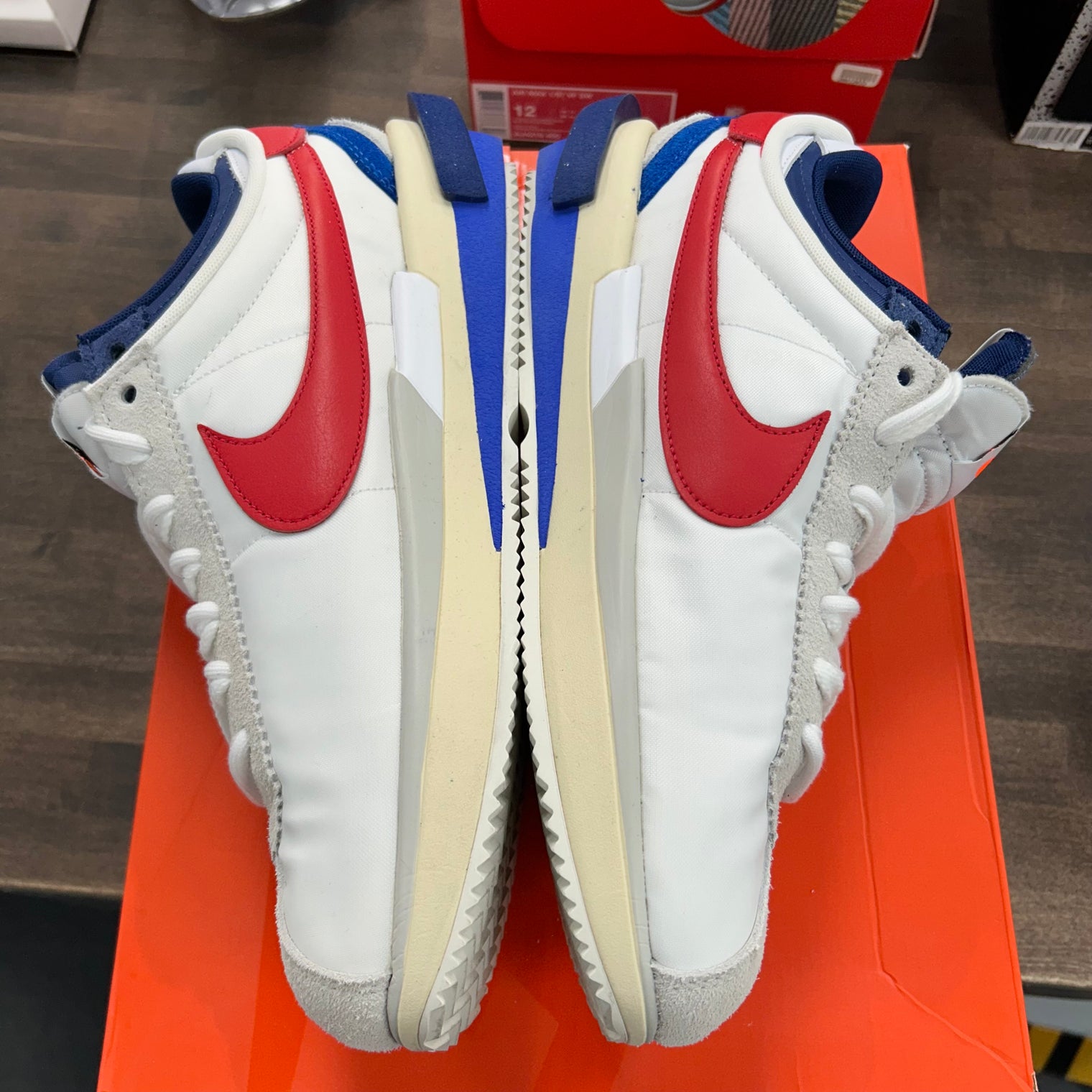 Sacai White University Red Blue Nike Zoom Cortez (USED)