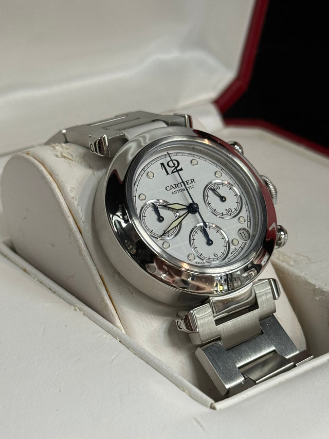 Cartier Pasha C 2412 Chronograph Box, No papers (Pre-owned)