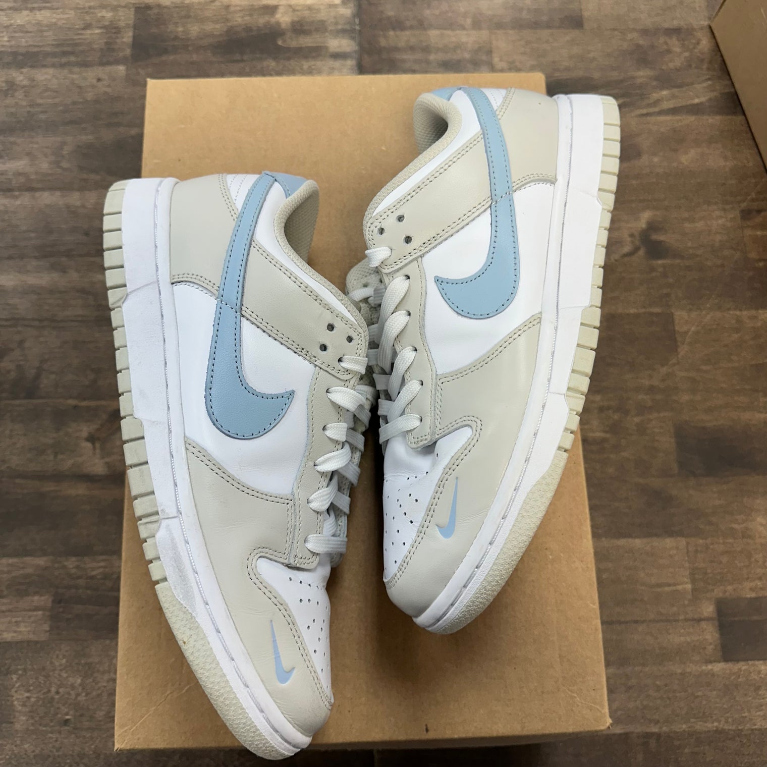 (W) Nike Dunk Low Light Bone Armory Blue (Used)