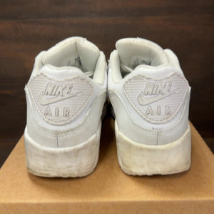 Nike Air Max 90 Leather Triple White Size 6.5 (Pre-Owned) - aux