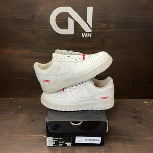 Nike Air Force 1 Low Supreme White Size 8 (Pre-Owned) - front