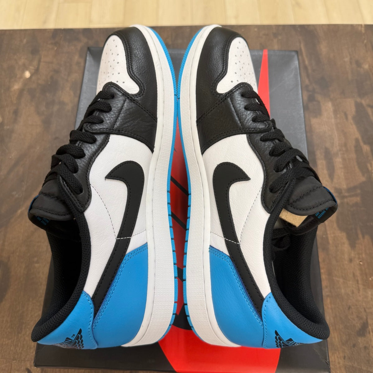 Jordan 1 Retro Low OG Black Dark Powder Blue - Image 5